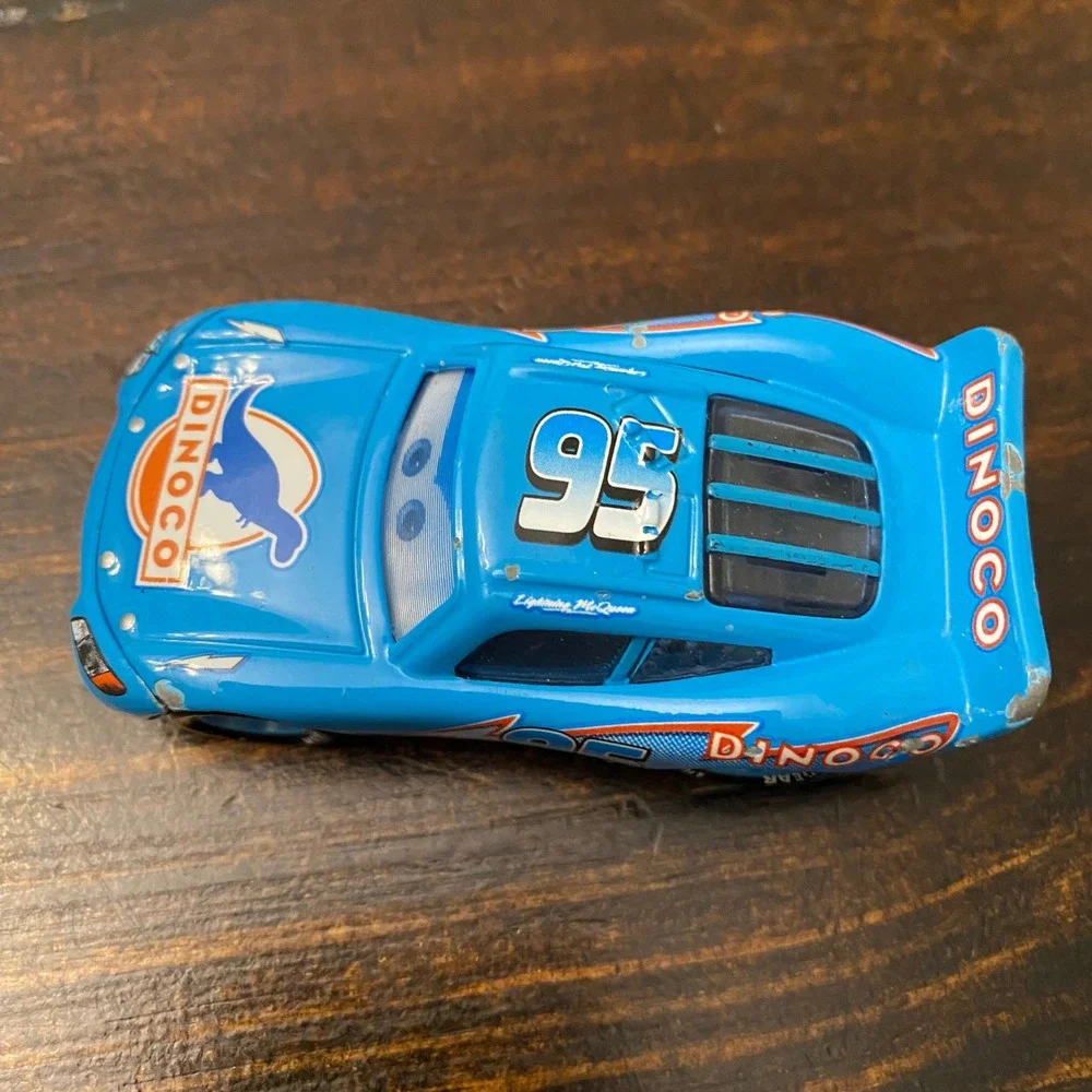 Disney Pixar Cars Dinoco Lightning McQueen Blue Lenticular Eyes